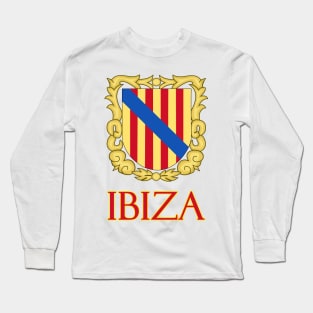 Ibiza, Balearic Islands, Spain - Coat of Arms Design Long Sleeve T-Shirt